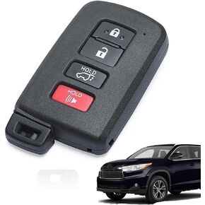 Key Fob Remote Replacement Fits for Toyota Highlander 2014-2019 Keyless Entry Remote Control Replaces HYQ14FBA 89904-0E121 (4 Buttons)