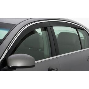 Auto Ventshade [AVS] Low Profile Ventvisor / Rain Guard | Fits 2020 - 2024 Subaru Outback, Smoke w/Chrome Trim - 4 pcs. | 794057