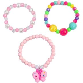 Lovely Rainbow Bracelets Beaded Bracelets Set for Girls Teen Beads Stretch Bracelet Y2k BFF Friendship Party Favors Pretend Play Birthday Holiday Gift