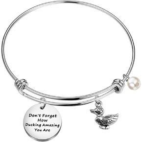 TGBJE Duck Keychain Don't Forget How Ducking Amazing You Are KeychainBFF Gift