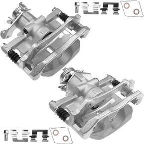 A-Premium Disc Brake Caliper Assembly with Bracket Compatible with Select Dodge Models - Dart 2013 2014 2015 2016 2017 2018 2019 - Rear Driver and Passenger, 2-PC Set