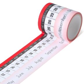 Mr. Pen Calendar Tape Set, 4 Styles - Number & Week Tags, Planner & Decorative Tapes