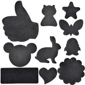 مجموعة إصلاح الجلد، 10 قطع شريط أدوات إصلاح الجلود ذاتية اللصق، لا حاجة للقطع، رقعة جلدية لإصلاح أثاث الفينيل وكرسي السيارة ومقعد السيارة - أسود in Kuwait