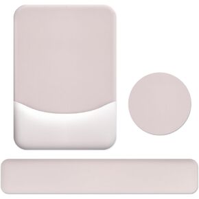G JGOO Ergonomic Mouse Pad with Wrist Rest, Gel Keyboard Wrist Rest and Coaster, Non-Slip PU Base Easy Typing and Relief Wrist Pain, Mouse Pad with Wrist Support for Home, Office, Game - Green