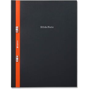 SlideNote made in Tokyo, Japan 2 Functions of Files and Notebooks One-Touch Mechanism Holeless Paper A4 Size Revolutionary Stationery (Dark Gray)