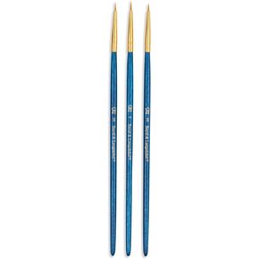 Royal & Langnickel Royal Zip N' Close Gold Taklon Detail 3-Piece Brush Set (RSET-9109)