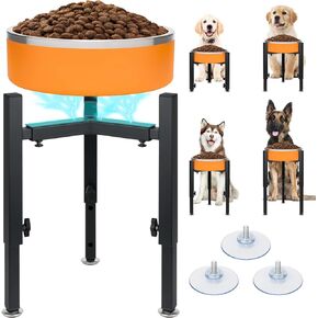 2024 New Magnetic Elevated Dog Bowl Stand, Fits 5-10 inches Bowls, 4 Height Adjustments Holder for Raised Food Water Feeder, Great for Large Medium Small Dogs (No Including Bowl)