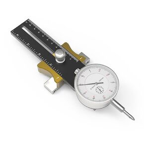 Table Saw Miter Gauge - Table Saw Dial Indicator Gauge, Precision Dial Indicator Table Saw Basic Kit for Aligning and Calibrating Work Shop Machinery Like Table Saws, Band Saws, Drill Presses (Black)
