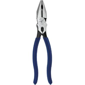 Klein Tools 12098 High Leverage Universal Lineman Combination Pliers with Crimping Die, Toothed Pipe Grip, Induction Hardened Knives, 8-Inch
