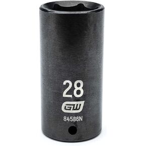 GEARWRENCH 1/2" Drive 6 Pt. Deep Impact Socket, 28mm - 84586N