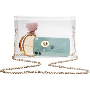 Clear Purse for Women Clear Crossbody Bag Stadium Approved Clear Handbag Clear Clutch Purses for Women