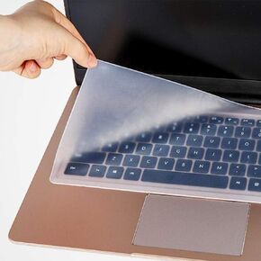 Keyboard Protector Skin Silicone Cover Clear Film Universal Compatible with 15-17 inch Laptop, Notebook, Netbook, Chromebook (Clear)