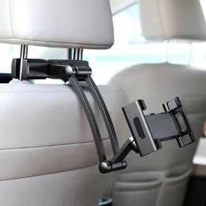Aluminium Alloy Universal Car Phone Mount - Adjustable Tablet Holder for Rear Seat Style - Compatible with iPad Pro/Air/Mini, Nintendo Switch