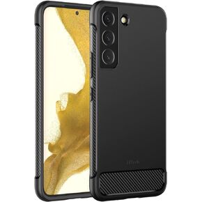 JETech Slim Fit Case for Samsung Galaxy S22+ / S22 Plus 5G 6.6-Inch, Thin Phone Cover with Shock-Absorption and Carbon Fiber Design (Black)