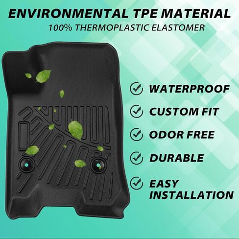 سجادات أرضية تناسب Chevy Colorado/GMC Canyon 2023 2024، بطانات أرضية لجميع الأحوال الجوية 2 سجادات أرضية متوافقة مع ملحقات Chevy Colorado/GMC Canyon 2023 2024 in Kuwait