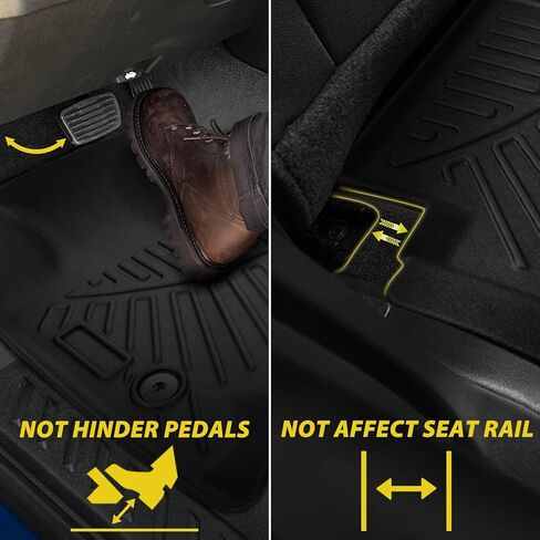 سجادات أرضية تناسب Chevy Colorado/GMC Canyon 2023 2024، بطانات أرضية لجميع الأحوال الجوية 2 سجادات أرضية متوافقة مع ملحقات Chevy Colorado/GMC Canyon 2023 2024 in Kuwait