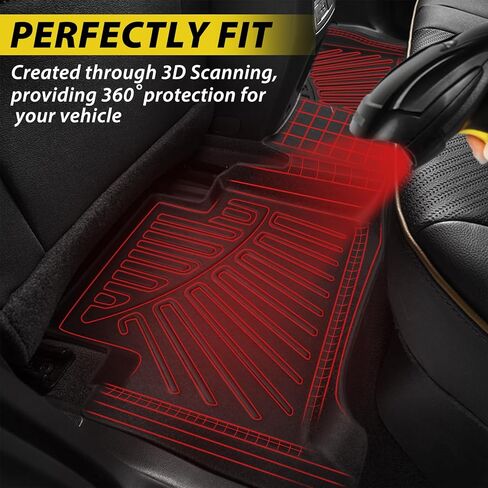 سجادات أرضية تناسب Chevy Colorado/GMC Canyon 2023 2024، بطانات أرضية لجميع الأحوال الجوية 2 سجادات أرضية متوافقة مع ملحقات Chevy Colorado/GMC Canyon 2023 2024 in Kuwait