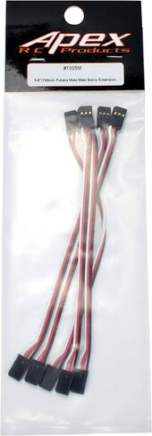 Apex RC Products Futaba Style 6" / 150mm Male Male Servo Extension - 5 Pack #1005M in Saudi Arabia