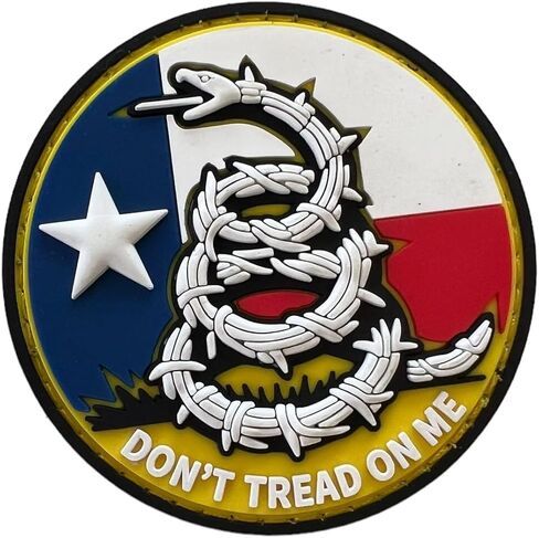 TUFF Texas Don't Tread - رقعة سلكية من البولي فينيل كلوريد مع ميزات متوهجة في الظلام. رقعة PVC مطاطية مقاس 2.5 سم مع مشبك وحلقة تثبيت. رقعة تكساس. الحرية. تتوهج للحصول على نقطة المحافظة الخاصة بك! in Kuwait
