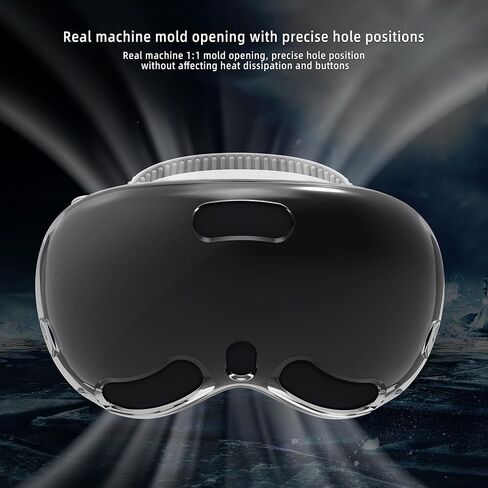غطاء حماية مطور متوافق مع نظارات Apple Vision Pro VR، حافظة حماية شاملة من مادة TPU HD، غطاء متين رفيع للغاية لواقي شاشة Apple Vision Pro (شفاف) in Saudi Arabia