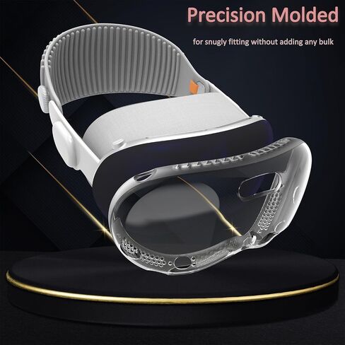 غطاء حماية مطور متوافق مع نظارات Apple Vision Pro VR، حافظة حماية شاملة من مادة TPU HD، غطاء متين رفيع للغاية لواقي شاشة Apple Vision Pro (شفاف) in Saudi Arabia