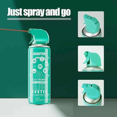 Disposable Compressed Duster, Computer Cleaner, Keyboard Cleaner, 1 Pack, 10 oz in Saudi Arabia
