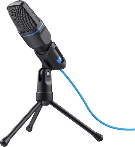 Trust 21672 Madell Microphone and Stand for PC and Laptop with 3.5 mm Plug Black, 21.0 cm*6.0 cm*7.0 cm in Saudi Arabia