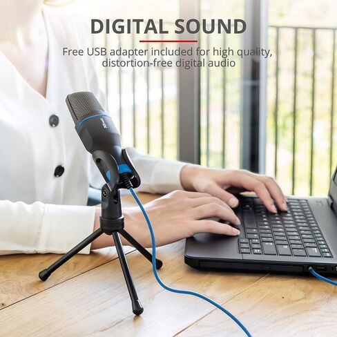Trust 21672 Madell Microphone and Stand for PC and Laptop with 3.5 mm Plug Black, 21.0 cm*6.0 cm*7.0 cm in Saudi Arabia