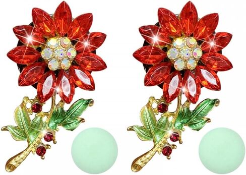 2PCS Car Air Vent Clips, Crystal Flower Air Freshener Clips Aromatherapy Charming Flower Car Decorations for Car in Saudi Arabia
