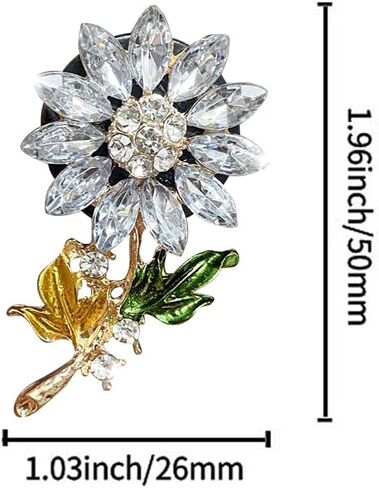 2PCS Car Air Vent Clips, Crystal Flower Air Freshener Clips Aromatherapy Charming Flower Car Decorations for Car in Saudi Arabia