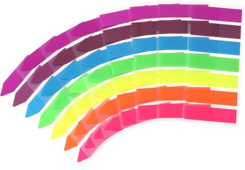 1120pcs Arrow Sticky Note Tabs Index Tabs Page Markers, Transparent Arrow Flags Tabs for Page Marking, Small Sticky Fluorescent Index Tabs Notes Flags Stickers for Notebooks, Fluorescent Color in Saudi Arabia