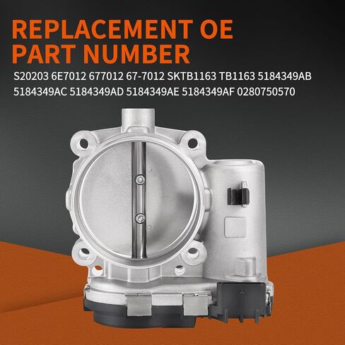 استبدال جسم الخانق لكرايسلر 300 2011-2021 3.6L V6 5.7L V8 دودج أفنجر 2011-2014 3.6L V6، استبدال مجموعة جسم الخانق الإلكترونية # 5184349AB 5184349AC 0280750570 S20203 in Saudi Arabia