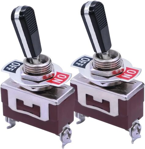 mxuteuk 2pcs DC12V 30A Carling Toggle Switch Rocker SPST ON/Off Switch Heavy Duty 2 Pin 2 Way 2 Position for Auto Car Marine Boat Ten(A)-2210BK-A101 in Saudi Arabia