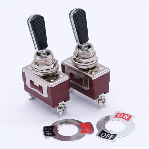 mxuteuk 2pcs DC12V 30A Carling Toggle Switch Rocker SPST ON/Off Switch Heavy Duty 2 Pin 2 Way 2 Position for Auto Car Marine Boat Ten(A)-2210BK-A101 in Saudi Arabia