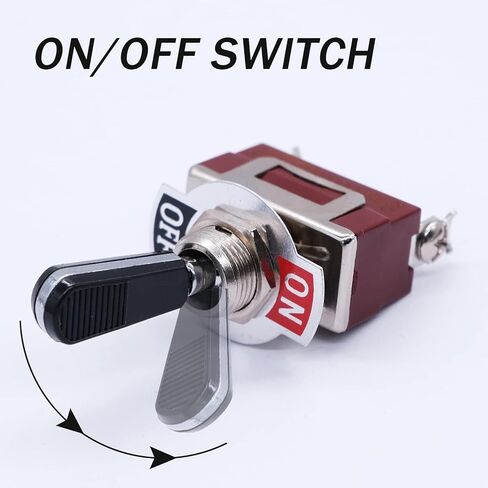 mxuteuk 2pcs DC12V 30A Carling Toggle Switch Rocker SPST ON/Off Switch Heavy Duty 2 Pin 2 Way 2 Position for Auto Car Marine Boat Ten(A)-2210BK-A101 in Saudi Arabia