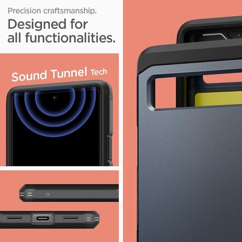 Spigen Tough Armor Case Compatible with Google Pixel 6a - Black in Saudi Arabia