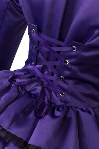 Vintage Gothic Victorian Women's Tuxedo Jacket Steampunk Costume Layered Dress Coat in Saudi Arabia