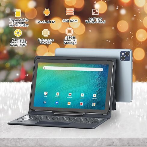 تابلت Contixo A1 HD 10.1 بوصة مع لوحة مفاتيح 128 جيجابايت، ذاكرة الوصول العشوائي 6 جيجابايت، وحدة المعالجة المركزية ثماني النواة 2.0 جيجا هرتز Android 12، أجهزة لوحية للأطفال، كاميرا مزدوجة، بلوتوث، واي فاي + 80 كتاب إلكتروني من Disney كمبيوتر لوحي معتمد  in Kuwait