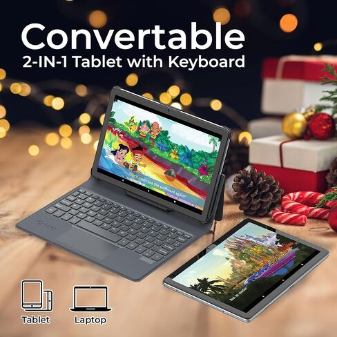 تابلت Contixo A1 HD 10.1 بوصة مع لوحة مفاتيح 128 جيجابايت، ذاكرة الوصول العشوائي 6 جيجابايت، وحدة المعالجة المركزية ثماني النواة 2.0 جيجا هرتز Android 12، أجهزة لوحية للأطفال، كاميرا مزدوجة، بلوتوث، واي فاي + 80 كتاب إلكتروني من Disney كمبيوتر لوحي معتمد  in Kuwait