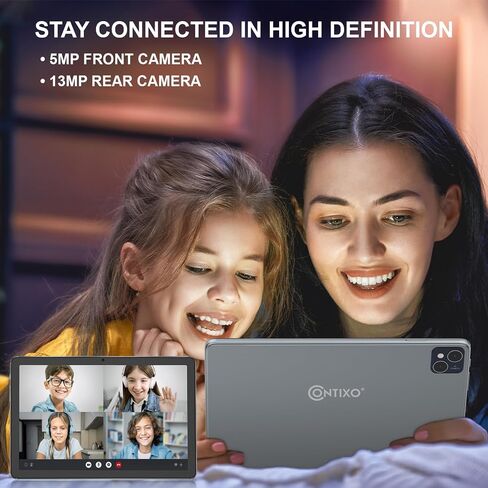 تابلت Contixo A1 HD 10.1 بوصة مع لوحة مفاتيح 128 جيجابايت، ذاكرة الوصول العشوائي 6 جيجابايت، وحدة المعالجة المركزية ثماني النواة 2.0 جيجا هرتز Android 12، أجهزة لوحية للأطفال، كاميرا مزدوجة، بلوتوث، واي فاي + 80 كتاب إلكتروني من Disney كمبيوتر لوحي معتمد  in Kuwait
