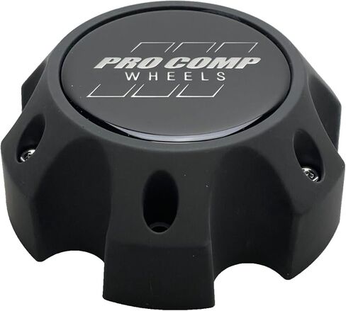PRO COMP غطاء مركزي للعجلة السوداء المسطحة مع براغي 703165502 6031CAP3 S909-18 شعار من الراتنج in Kuwait