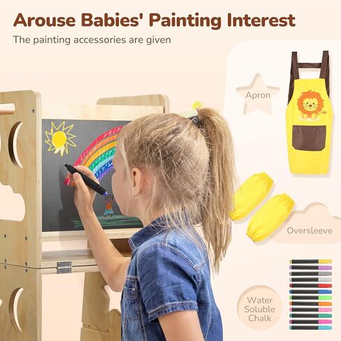 برج أطفال قابل للتحويل 4 في 1 للأطفال الصغار، مقعد مساعد لخطوات المطبخ، برج أطفال قابل للطي مع ارتفاع قابل للتعديل لعداد مطبخ الحمام in Kuwait