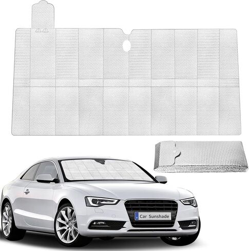 Best car Front Windshield Sun Shade, Window Shade Cloth Screen, Car Sun Protection Sun Shield, Shield Sun Protection for Cars, Must-Have Interior Accessories for Summer. 51 in * 27.6 in in Saudi Arabia