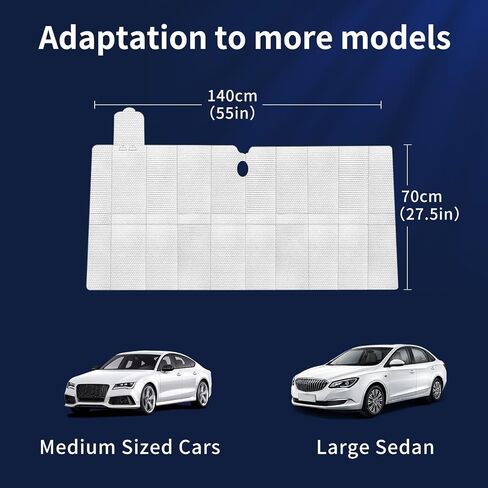 Best car Front Windshield Sun Shade, Window Shade Cloth Screen, Car Sun Protection Sun Shield, Shield Sun Protection for Cars, Must-Have Interior Accessories for Summer. 51 in * 27.6 in in Saudi Arabia