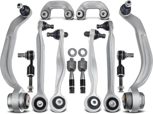 A-Premium Set of 12, Front Upper Forward Rearward & Lower Rearward Control Arm, Sway Bar Link, Inner Outer Tie Rod End, Compatible with Volkswagen Passat 99-05, Audi A4 (Quattro) 99-01, A6 99-03 in Saudi Arabia