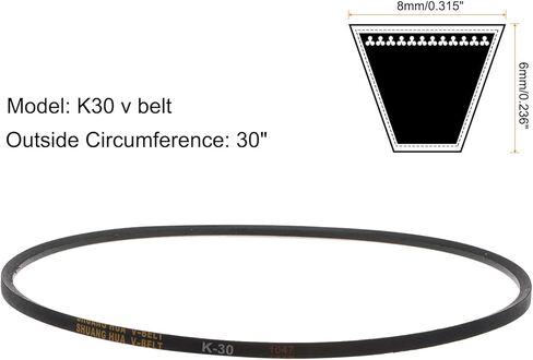 uxcell 3pcs K28 Rubber V Belt, K Section V-Belt 28" Outside Circumference x 0.315" Width x 0.236" Thick, Industrial Power Transmission Belt in Saudi Arabia