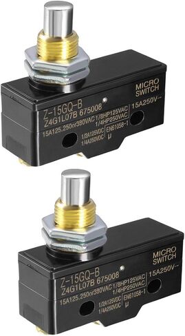 uxcell 2PCS Z-15GQ-B 1NO + 1NC Panel Mount Snap Button Type Micro Limit Switch, Screw Terminal in Saudi Arabia