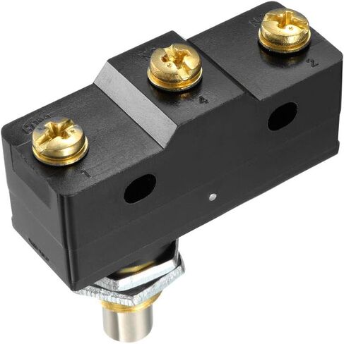uxcell 2PCS Z-15GQ-B 1NO + 1NC Panel Mount Snap Button Type Micro Limit Switch, Screw Terminal in Saudi Arabia
