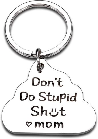 Funny Fathers Day Gift for Son Funny Gifts for Boys Girls New Driver Son Daughter Gifts from Mom Dad Gifts for Son Daughter Birthday Gifts for Women Men Don't Do Stupid Keychain for Son in Saudi Arabia