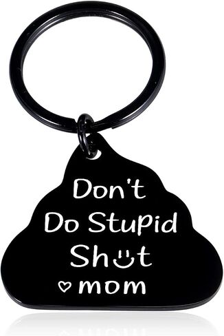 Funny Fathers Day Gift for Son Funny Gifts for Boys Girls New Driver Son Daughter Gifts from Mom Dad Gifts for Son Daughter Birthday Gifts for Women Men Don't Do Stupid Keychain for Son in Saudi Arabia